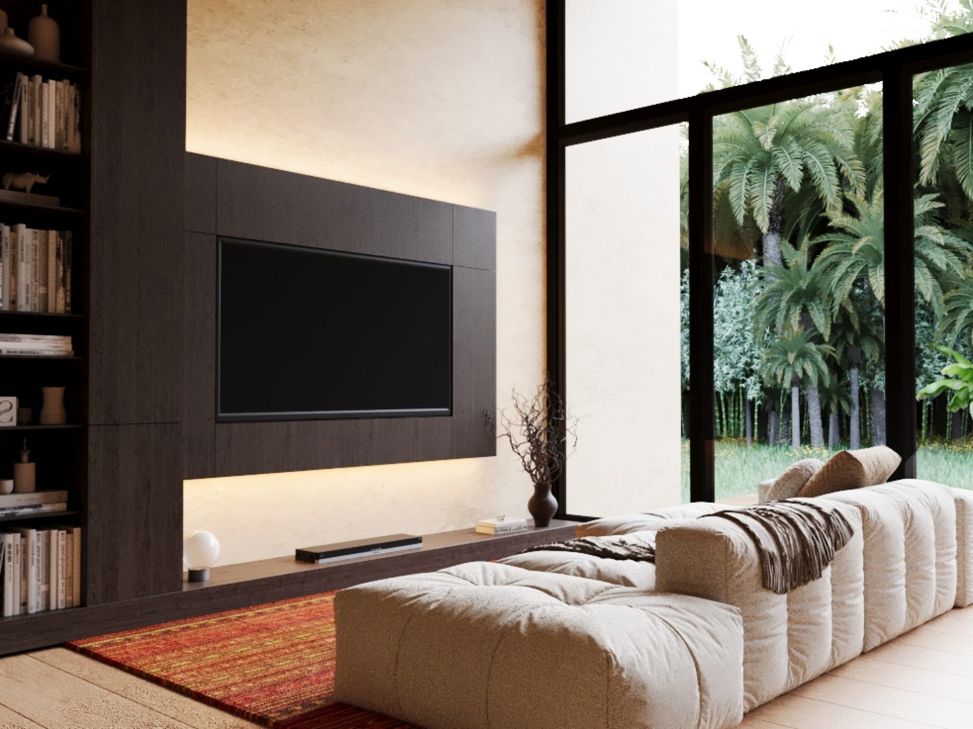 Elegant living room in Punta Mita villa pre sale property