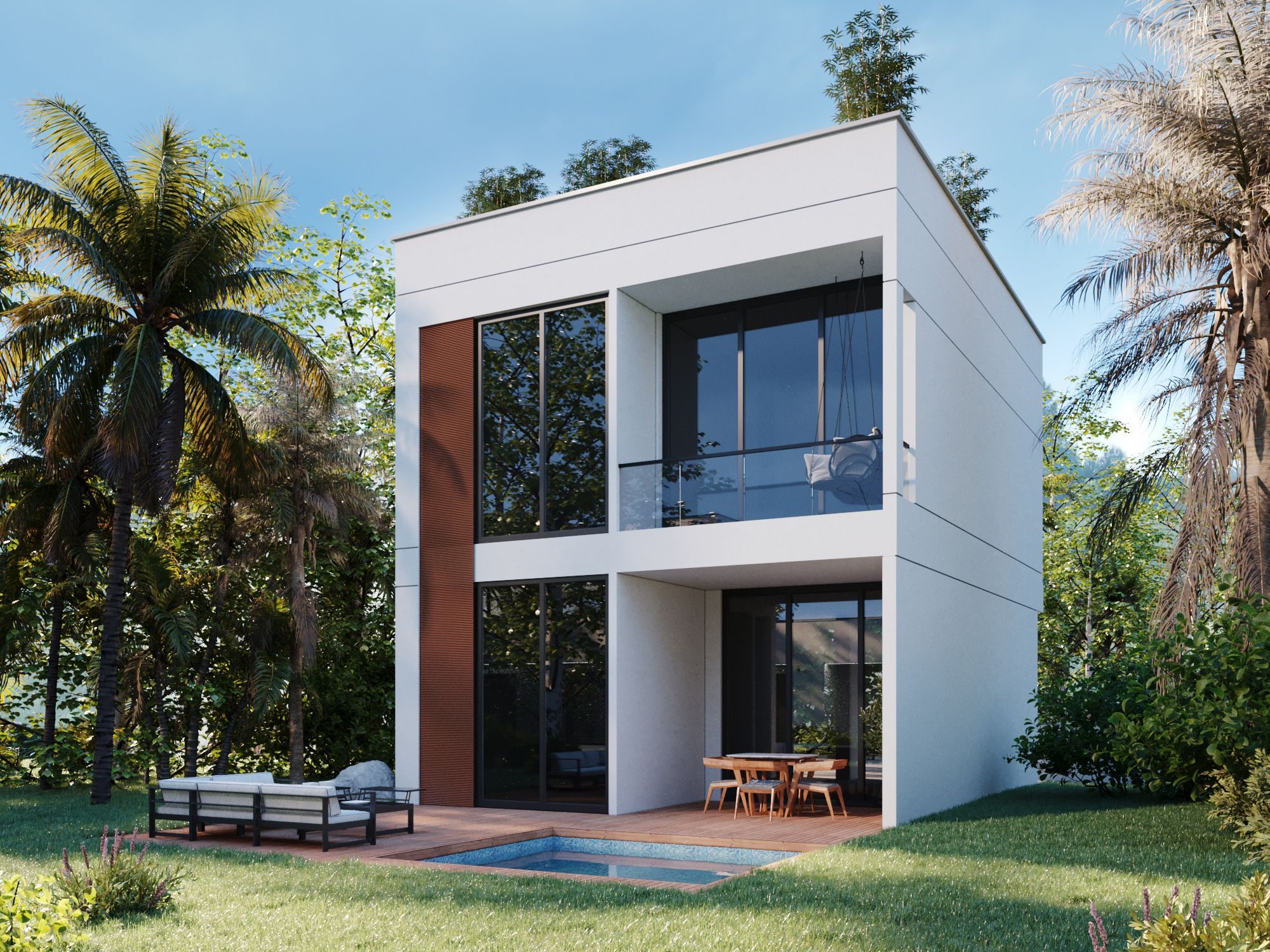 Modern two-story villa with patio and pool for pre sale in Punta Mita